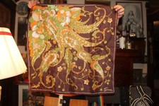 Vintage Mid Century Scarf Simone Japan 25" x 26" Paisley