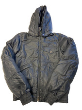 Womens Napapijiri Black Feather Down Bomber Puffer Jacket Sz S