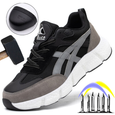 Fashion Men Safety Work Shoes Puncture-Proof Sneakers Steel Toe Indestructible
