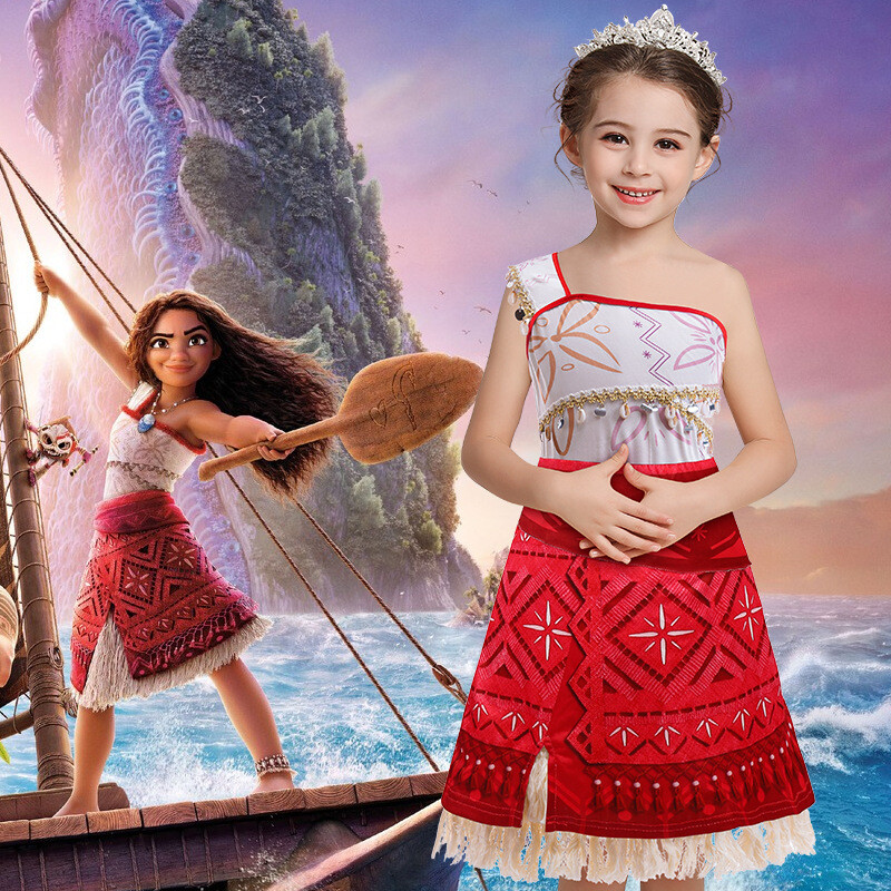 Kids 2024 Movie Moana 2 Cosplay Costume Moana Dress Girls Dress