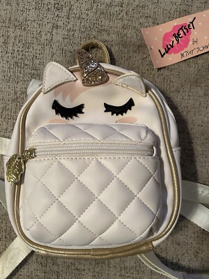 Luv Betsey Johnson Quilted Unicorn Cat w/Wings Micro Mini 
