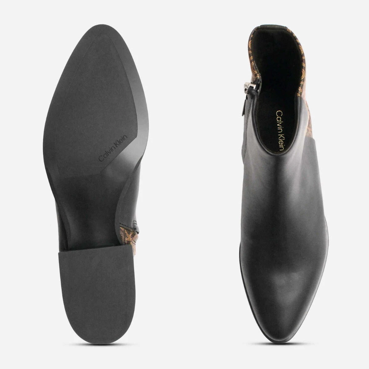 Calvin klein patent hotsell leather ankle boots