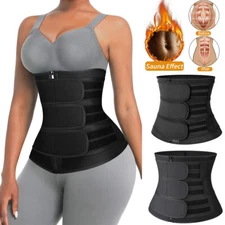 Women Waist Trainer Cincher Trimmer Belt Sauna Sweat Weight Loss Body Shaper Hot