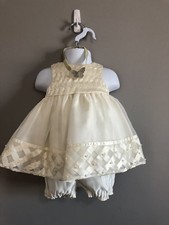 American Princess 6m Elegant dress with pearls embroidered/ headband included