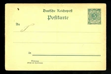Postal Stationery H&G #36 Germany postal card 1894 Vintage