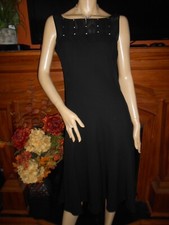 EVAN-PICONE Black Sleeveless Embellished Evening Wear Dress * sz 10