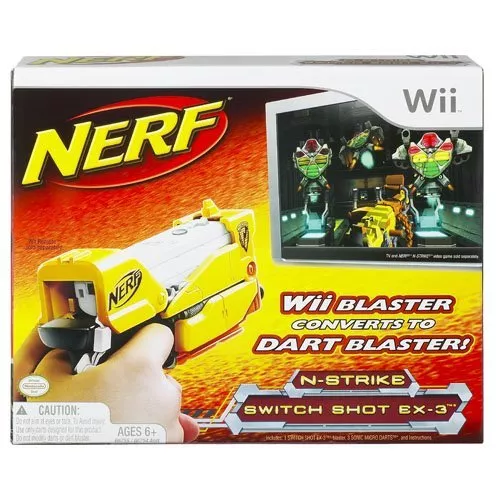 Brand New NERF N-Strike SWITCH SHOT EX-3 BLASTER (Nintendo WII