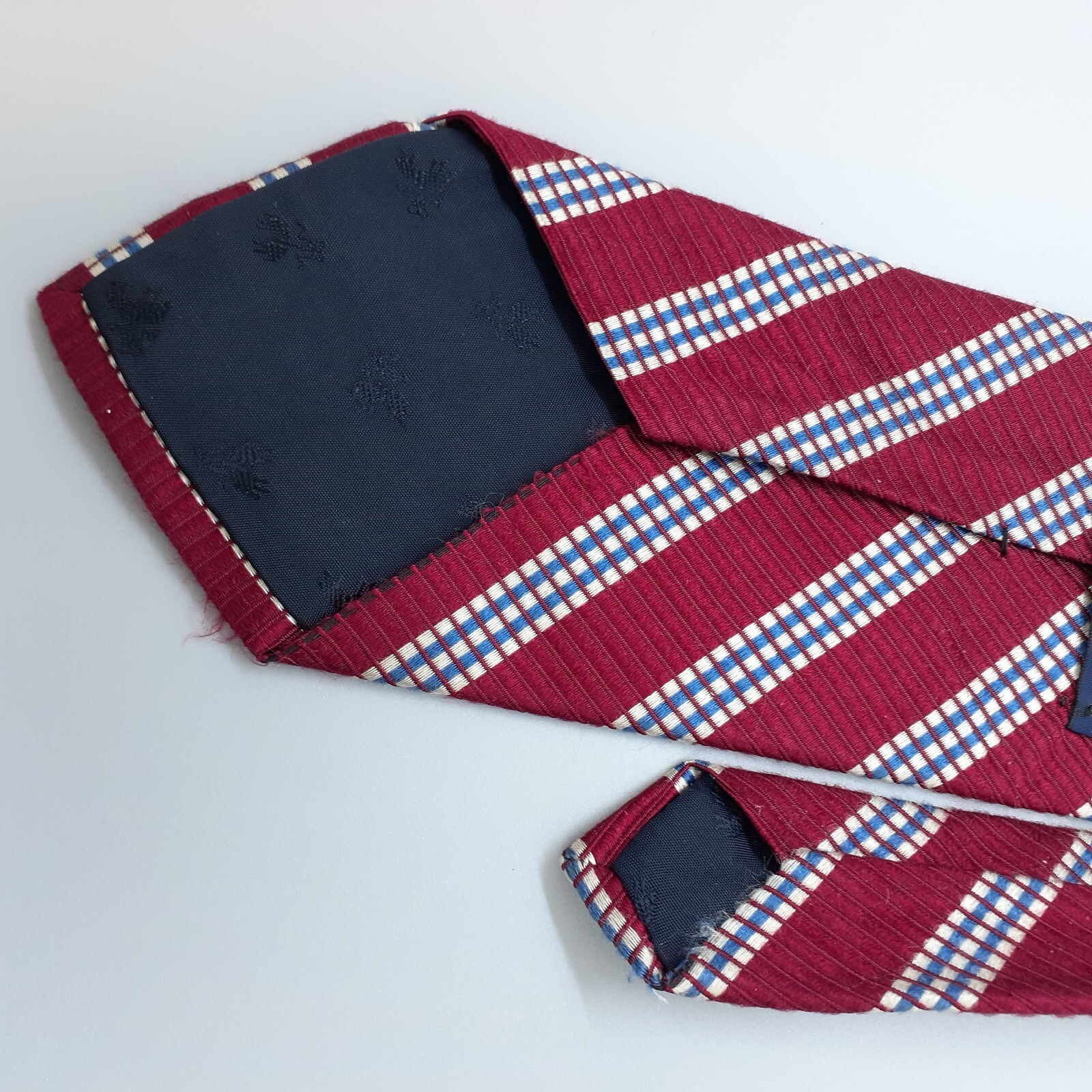 Brooks Brothers Basics Geometric Stripe Silk Necktie Red White Blue Tie 58x3.75 thumbnail 5