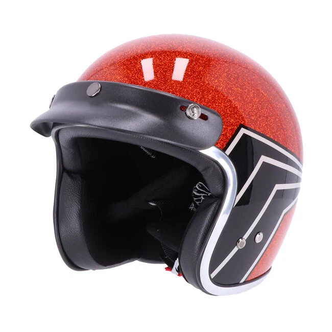 Motorrad Jet Helm Chopper ECE skull bucket jettson Roeg amber metallic 13 1/2 - Bild 4 von 4