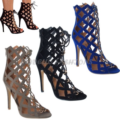 caged ankle boots