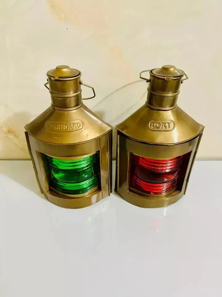 Set Mit 2 Vintage Eisen Kerosene Laterne To Illuminate Your Nacht Party, Handmad