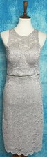 Sequin Hearts Women's Sleeveless Lace Sheath Dress 13, Gray
