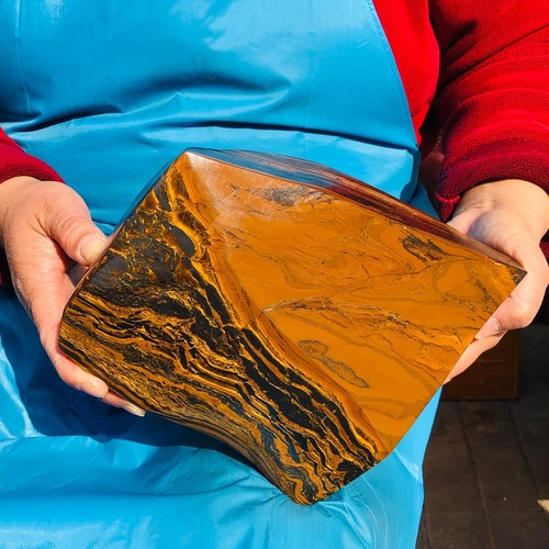 12.25LB Natural tiger's-eye rough raw stone rock specimrn Madagascar polish 158 - Picture 11 of 14