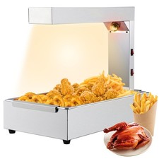 Commercial Food Warmer Lamp - 620w Countertop French Fry Warmer, Stainless Steel