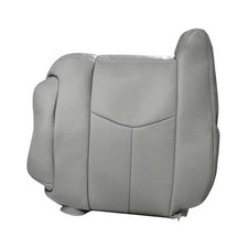 Pewter Gray Driver Side Top Lean Back Replacement Leather Seat Cover
