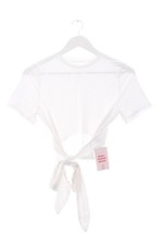 LES LUNES Cropped Top Damen Top Gr. DE 38 weiß Casual-Look