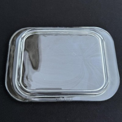 VTG Pyrex Clear Glass Lid 603-C Rectangular Casserole Cover 8.5''x6.30'' MCM