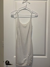 Windsor White Strappy Sleeveless Bodycon Mini Dress Scoop Neck Size S