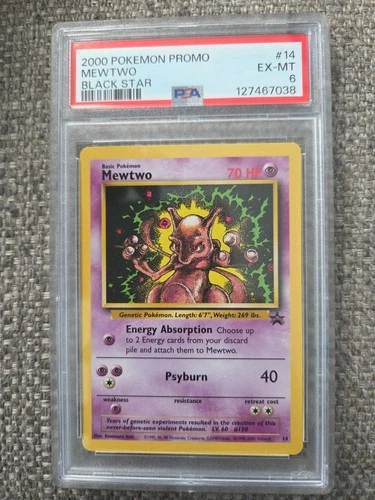 Pokemon 2000 BSP Black Star Promo Mewtwo #14 PSA 6