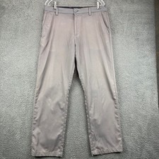 Amazon Essentials Mens Gray Flat Front Chino Pants 34W x 30L Straight Fit