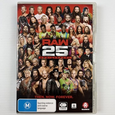 WWE Raw 25th Anniversary DVD R4 3-Disc Set Wrestling Stone Cold Trish Stratus