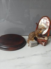 Picture Perfect Franklin Mint limited edition cat ornament on wooden plinth
