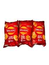 3x Walkers Crisps 6-Pack Choose Flavour 18 Bags Total New