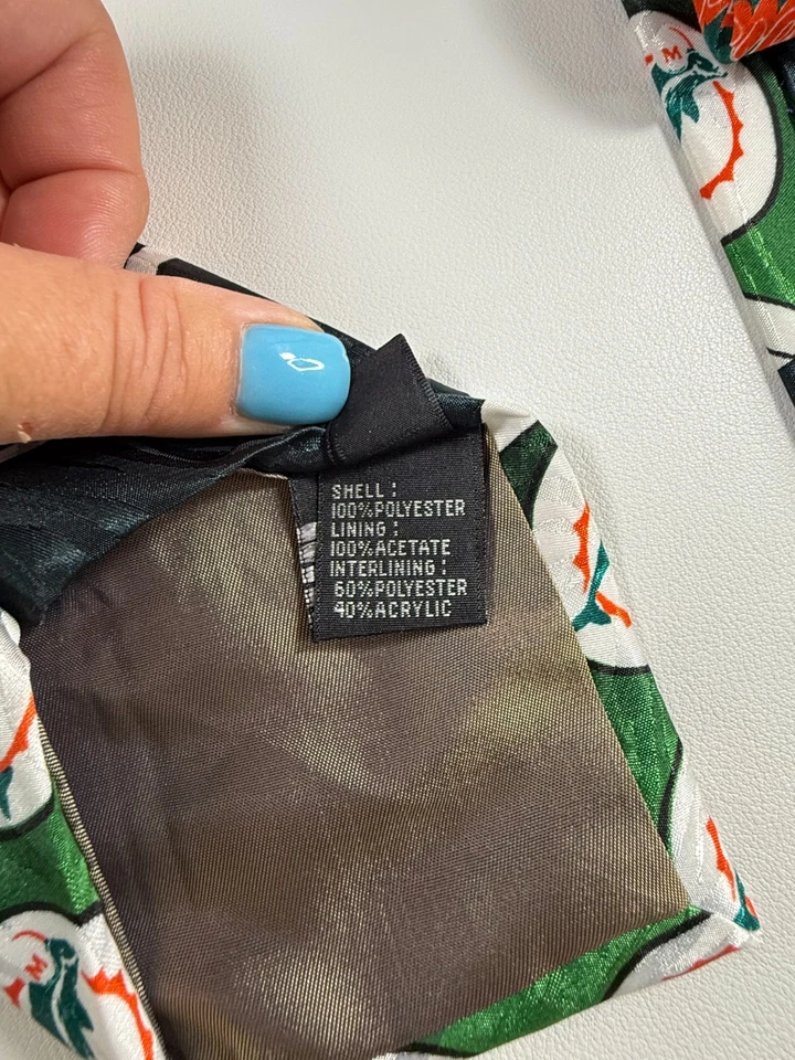 Corbata de cuello Surrey NFL Miami Dolphins Looney Toones para hombre 1993 DE COLECCIÓN Foto 4 de 4