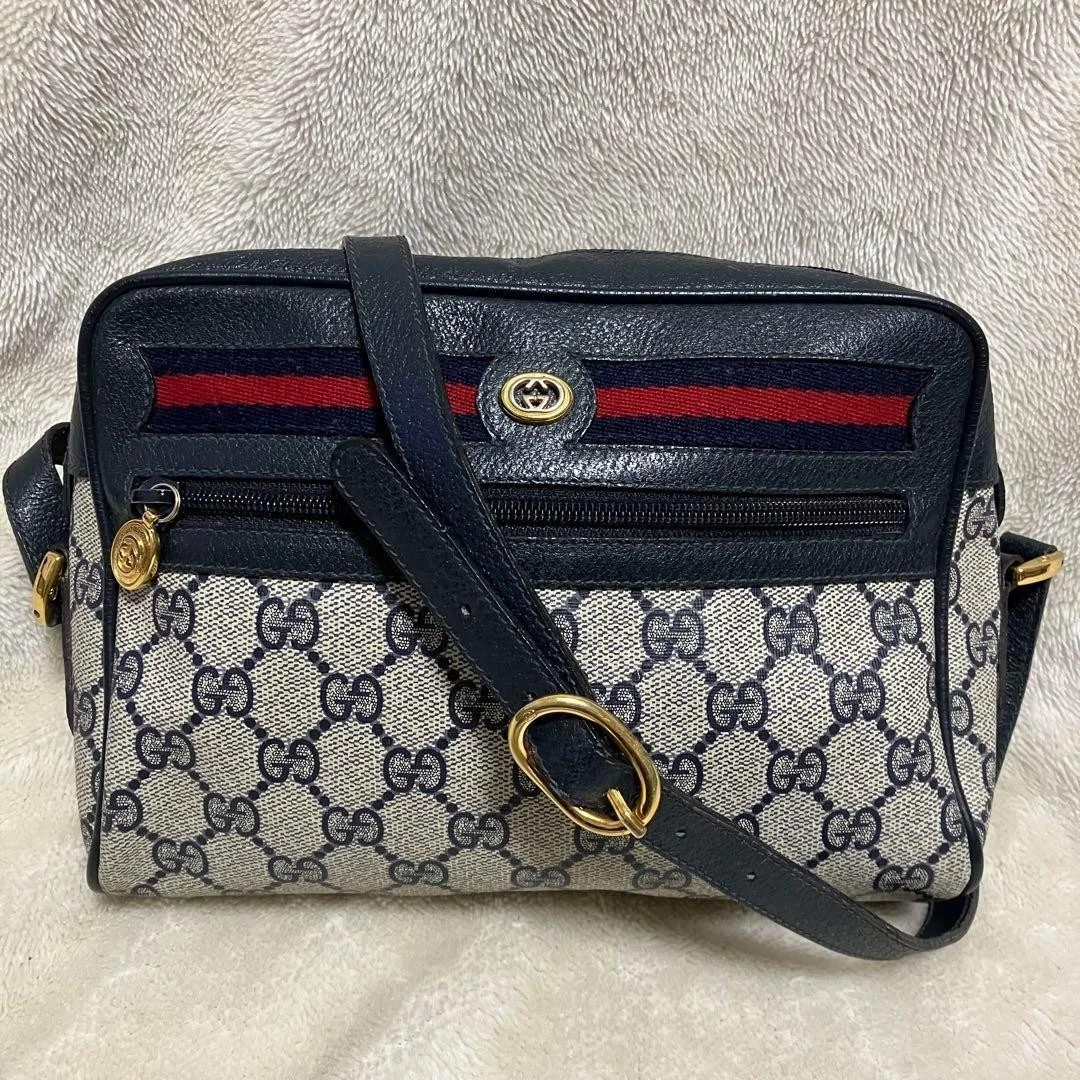 Gucci sac à bandoulière bleu marine pvc cuir créateur sac à main femme bandoulière tous les jours