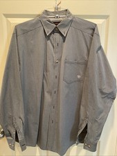 Ariat Pro Series Gray Button Down Shirt Men  s Size Large