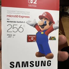 Nintendo Switch 2 Micro SD Express Card 256GB MARIO Edition Samsung Brand New