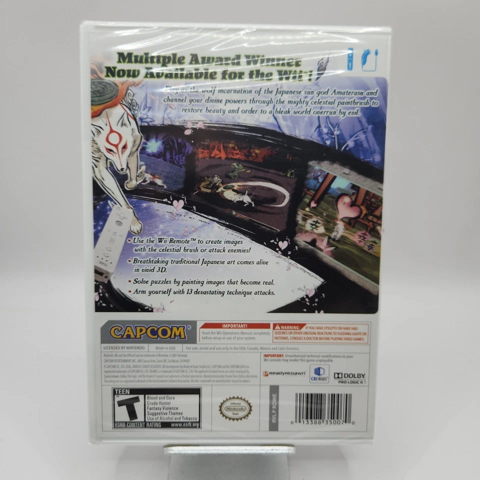 Okami (Nintendo Wii, 2008) BRAND NEW FACTORY SEALED - Image 2 of 3