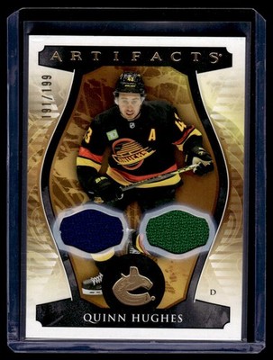 2023-24 Upper Deck Artifacts Material Quinn Hughes 191/199 #129