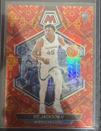GG jackson II 2023-24 Panini Mosaic 7/8 Chinese New Year Red RC Grizzlies #228