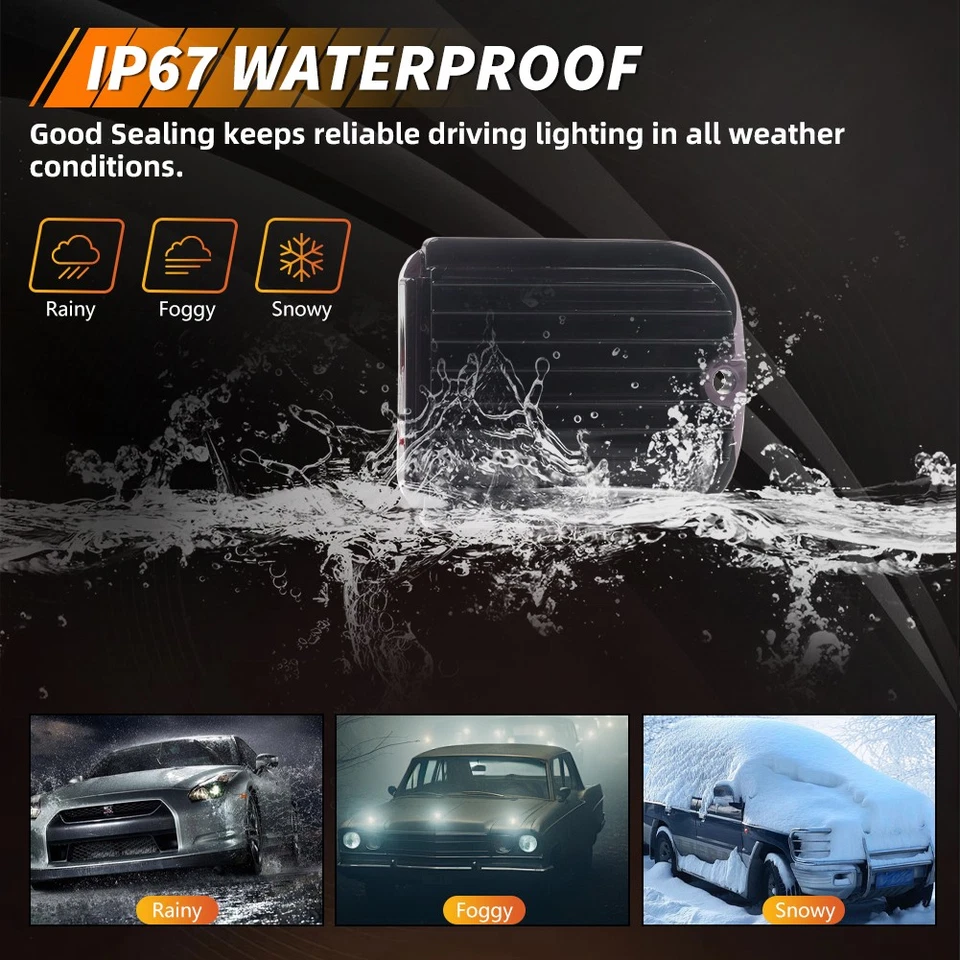 2X Smoked White LED Backup Reverse Light Lenses For 1966 Chevy Chevelle & Malibu - Image 4 of 4