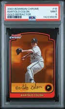 Bartolo Colon 2003 Bowman Chrome GOLD Refractor #/170 PSA 9 MINT