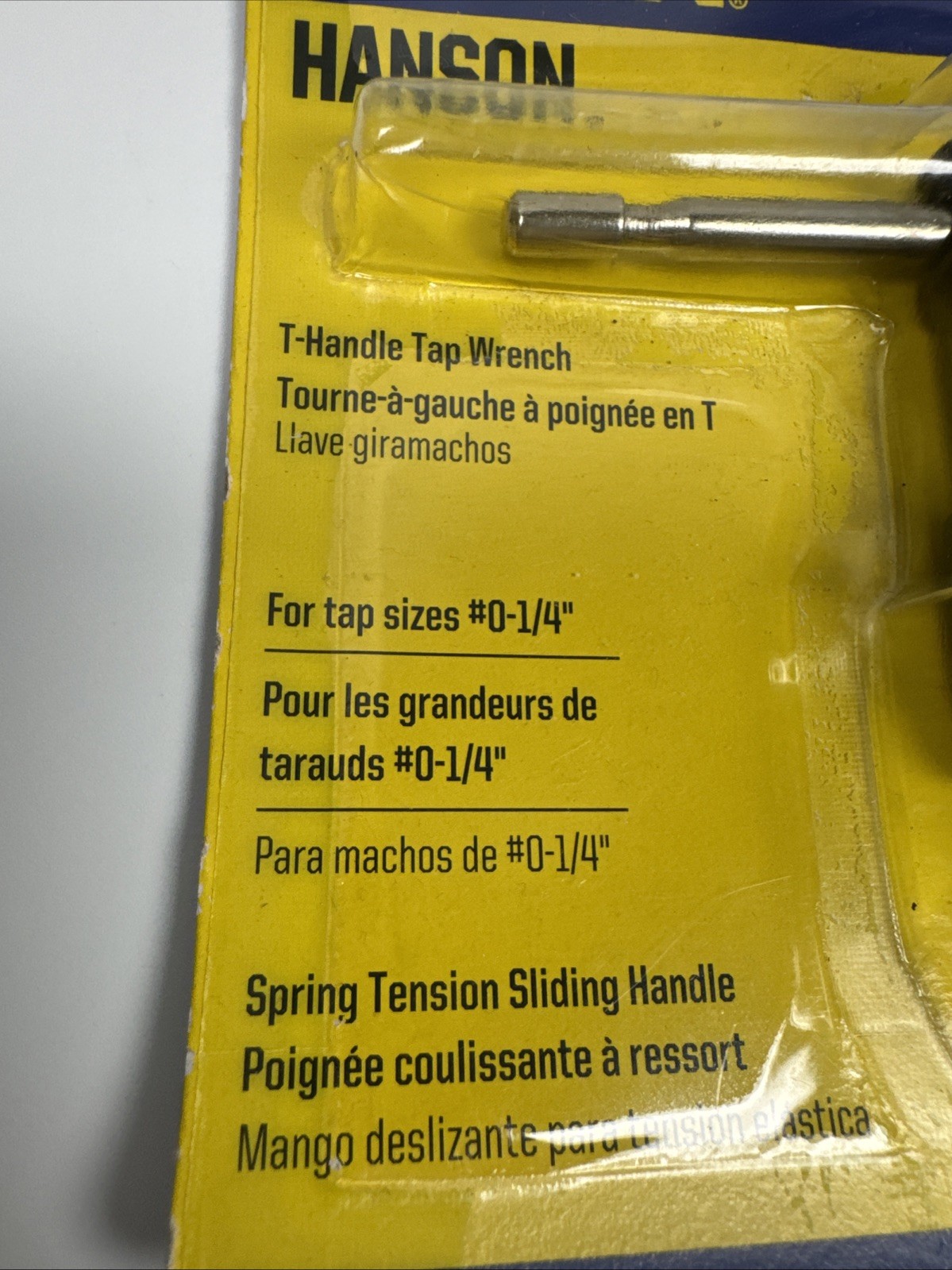 Irwin/Hanson 12001 Tap Wrench T-Handle for tap sizes #0-1/4"  NEW
