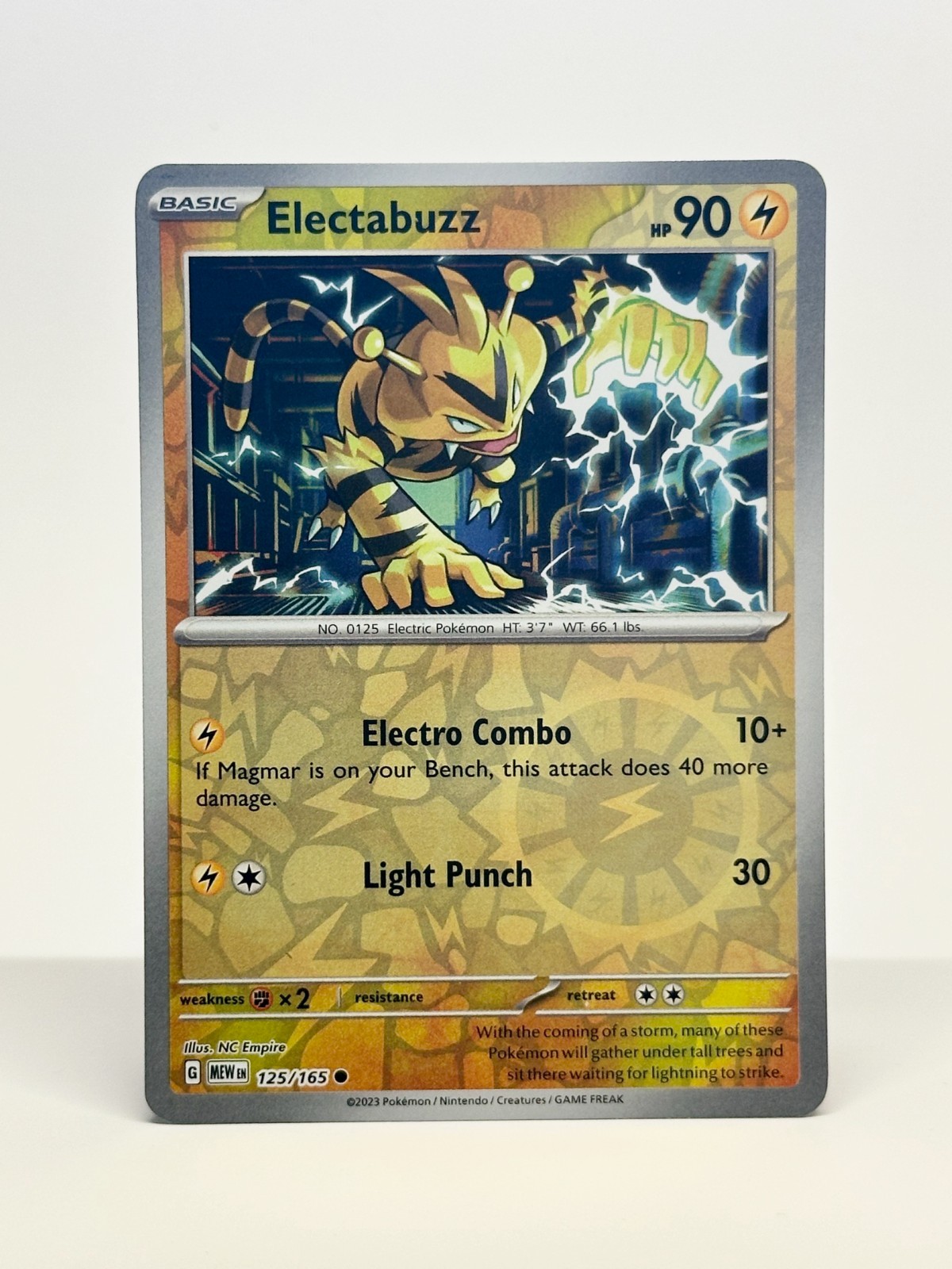 Electabuzz 125/165 Reverse Holo - Pokemon TCG Scarlet & Violet 151 - Near Mint