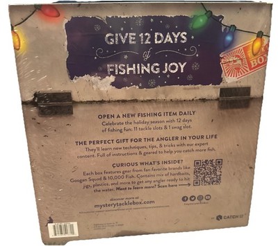 12 Days of Fishmas Holiday Fishing Advent BOX #1. NEW Mystery Tacklebox, SEALED | eBay 12 Days of Fishmas Holiday Fishing Advent BOX #1. NEW Mystery Tacklebox, SEALED | eBay