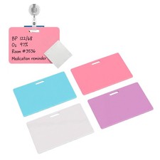4x Horizontal Badge Notes Lightweight Silicone Reusable Erasable Notepad Bad SET