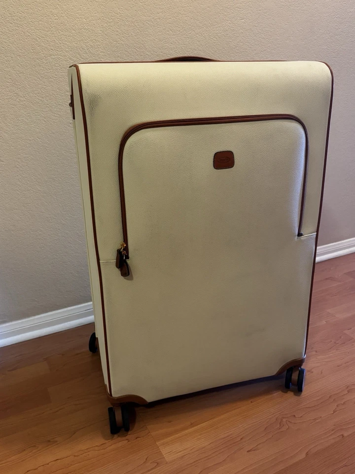 Equipaje de diseñador BRIC’S Firenze - 32” grande giratorio color crema, USADO Foto 2 de 4