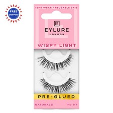 Eyelashes False Wispy Light Eylure Pre Glued No. 117