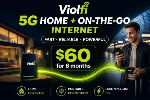 Violfi Unlimited 5G Prepaid Data SIM T-Mobile BYOD No Contract $60/6mo $25/mo - product listing photo