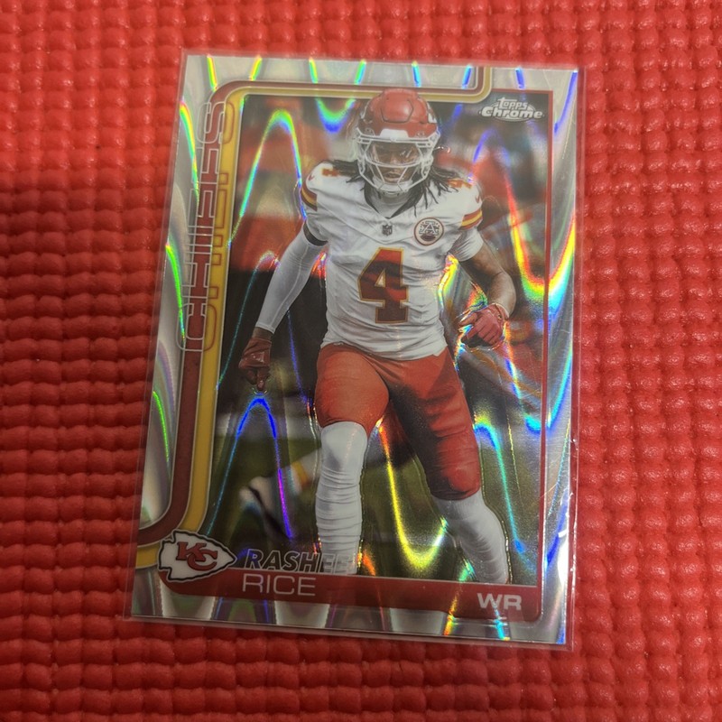2025 Topps Chrome #147 Rashee Rice Ray Wave Refractor