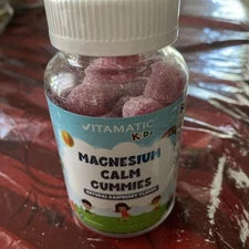 Kids, Magnesium Calm Gummies, Natural Raspberry, 60 Gummies