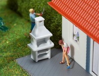 Faller 180902 2 Garden Barbecues 1:87 H0 Gauge # NEW In OVP #