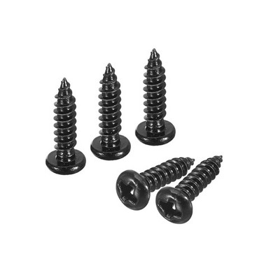 uxcell 3mm x 12mm Phillips Pan Head Self-Tapping Screw, x 12mm, Black