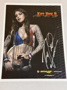 Tattoo Artist Kat Von D Hand signed 8x11 Promo Photo