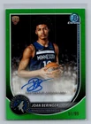 Joan Beringer 2025-26 Bowman #BCA-JB Chrome Autographs Green Refractor #/99