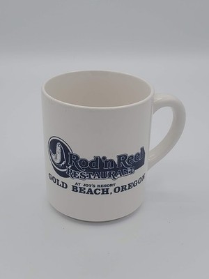 Jots Resort Rod n Reel Restaurant Diner Coffee Mug Gold Beach Oregon Ceramic